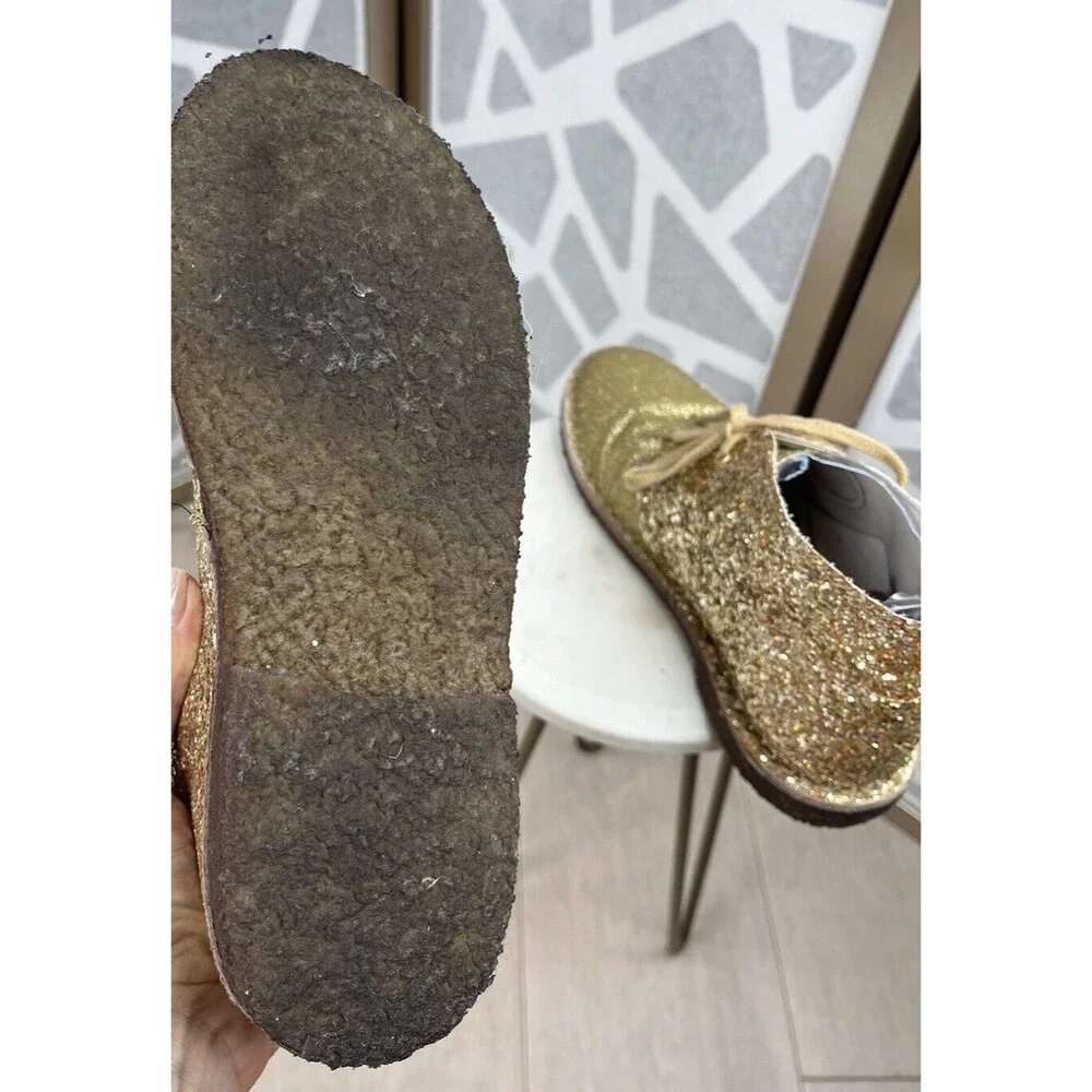 J Crew Crewcuts Glitter Canvas MacAlister Boots K5 Girls 5 Youth Italy Big Kids